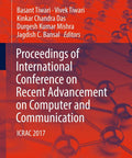 ICRAC 2017 International Conference Papers On Recent Advancements In Computer And Communication book cover.