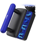 Magnetic Aquarium Glass Cleaner Dual Sided Algae Scraper With Two Blades For Easy Scrub In Glass Tanks 0.2 To 0.4 Inch Thick Slim Design For Tight Corners No Fuss Cleanup, blue black magnetic cleaner