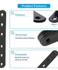 Hella Sturdy Stainless Steel Mending Plates For Furniture And Wood Metal Reinforcement Fast Fix features thickened flat design and round head.