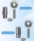 2 Pack 3/8 x 3/8-24 Heim Joint Rod End Kit For Panhard Bar, left and right hand thread