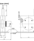 Installation diagram of Pro Grade 4000 mm Stroke Draw Wire Linear Displacement Sensor
