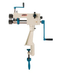 Side view of a Manual Bead Roller for Metalworking, 7 Inch Throat, 22 Gauge Mild Steel, showing adjustable depth stops and forming rolls