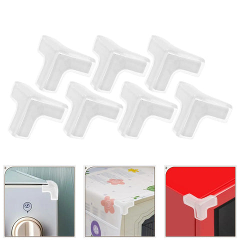 Clear PVC Furniture Corner Guards Set Of 20 Soft Edge Protectors for wardrobes, windows, desks, and tables, preventing dings.