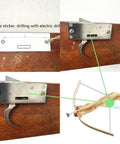 Installation guide of 105Lb Stainless Steel Crossbow Trigger Mechanism For DIY Archery And Hunting with wooden frame and drill