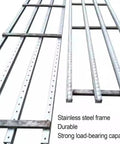 Heavy Duty Foldable Stainless Steel Conveyor Roller For Warehouse And Truck Trailers With 50cm Unloading Pulley showing durable frame.