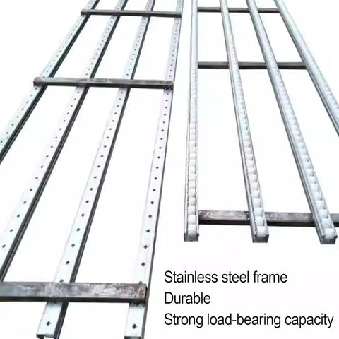 Heavy Duty Foldable Stainless Steel Conveyor Roller For Warehouse And Truck Trailers With 50cm Unloading Pulley showing durable frame.