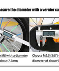 Vernier caliper measuring M9.5 hub diameter for Two Pack M9.5 Three Eighths Inch Bicycle Hub Flanged Axle Nuts Aluminum 7075 Alloy