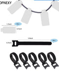 Pro Grade Cable Label Kit With Reusable Hook And Loop Ties, No Fuss 60 Piece Set Including 30 Cable Labels And 30 Cord Labels, Plus Marker