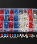 Get This Super Dope 1000Pc Insulated Crimp Terminals Assortment Kit With 24 Types Of Electrical Wire Connectors For All Your Cable Cord Pin Spade Fork Ring And Grounding Needs To Keep Things Tight. Plastic organizer with assorted insulated crimp terminals