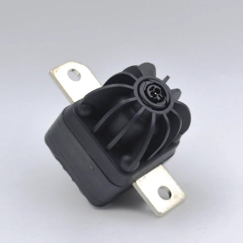 Heavy Duty High Voltage Pyrofuse Battery Disconnect Unit For Trucks And Evs Direct Bolt Up with black plastic casing and metal mounting tabs.