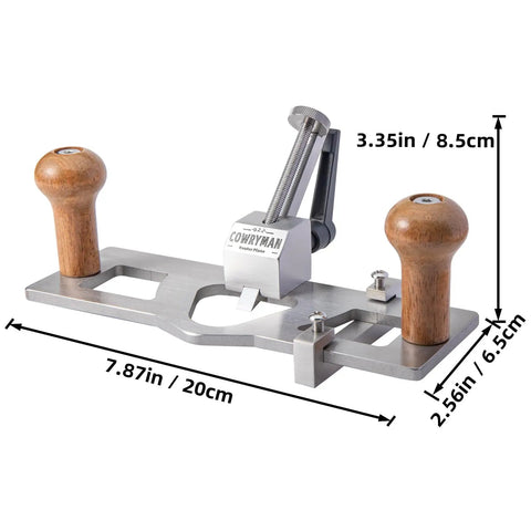 Router Plane Handheld Woodworking Tool With Adjustable Blade And Fence, Pro Grade Stainless Steel Body, Built Tough, R022