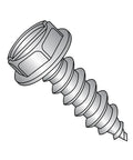 Heavy Duty Eighteen Eight Stainless Steel Sheet Metal Screw With Hex Washer Head Slotted Drive Type AB Point Thread Size Eight