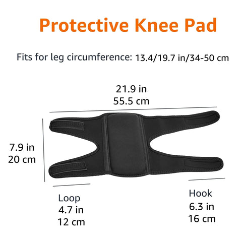 Over And Under Knee Pads Workhorse Gear With Foam Padding For Kneeling Indoors And Outdoors, Waterproof Exterior, Soft Foam Interior For Comfort, Adjustable One Size Fits All, Black, 1 Pair.