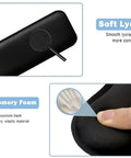Soft lycra and memory foam on Ergonomic Keyboard Stand With Wrist Rest Pad For All Day Comfort Typing On Any Desktop Computer Setup.
