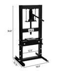 6-Ton Hydraulic Shop Press With Adjustable Working Table And H-Frame, Benchtop Garage Press For Auto Body Repair, Black