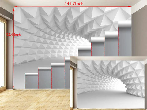 Dope 3D Abstract Arch Tunnel Wall Murals Peel And Stick Large Poster Set For Bedroom And Office Decor Self Adhering Wallpaper