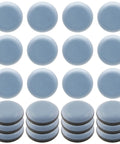 24 Pack Self Adhesive Furniture Sliders Three Quarter Inch Round Leg Floor Protectors For Kitchen Appliances Gray Black
