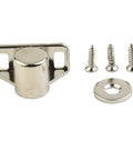 Magnetic Door Catch Zinc Alloy Cabinet Latch With Heavy Duty Strong Hold For Closet Cupboard Wardrobe Drawer Furniture Hardware Silver Finish Easy Install Screws Included
