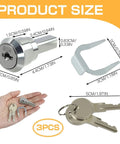 Stainless Steel Tool Box Lock Replacement Set With 180 Degree Rotation Universal Drawer Lock Kit With Keys Cylinder And Fastening Tabs Compatible With Truck Toolboxes Cabinets And Storage Cases 1 Pack