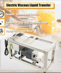 Pro Grade High Viscosity Food Transfer Pump With Adjustable Speed For Honey Peanut Butter Sesame Paste Syrup And Glue CAM Rotor Gear Pump For 6 To 10 Liters Per Minute Flow 800 To 4000 Centipoise, stainless steel