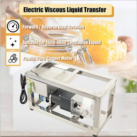 Pro Grade High Viscosity Food Transfer Pump With Adjustable Speed For Honey Peanut Butter Sesame Paste Syrup And Glue CAM Rotor Gear Pump For 6 To 10 Liters Per Minute Flow 800 To 4000 Centipoise, stainless steel