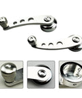Aluminum Billet Car Window Crank Handle Set 2 Pieces Window Winder Replacement For Classic Cars Includes Hex Wrench And Screws Silver Finish