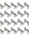 Top Grade Stainless Steel Soft Close Hinges For Cabinets And Closets Featuring Hydraulic Full Overlay Action With No Sweat Mounting And Rock Solid Durability In A 20 Piece Pack arranged in a grid.