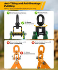 Comparison of anti-breakage pull ring in Heavy Duty Log Lifting Tongs With 4 Claws, 32 Inch Timber Grapple Hook For Dragging And Lifting Logs