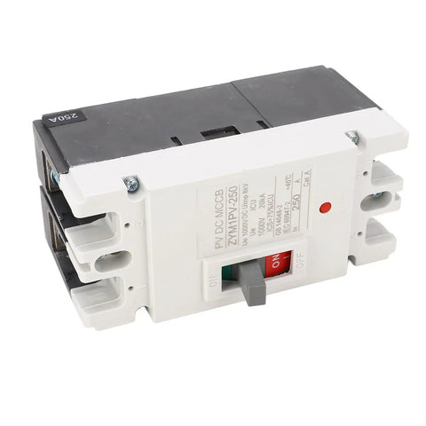 Two Pole DC Miniature Circuit Breaker 1000V 250A Molded Case Switch, 20kA Breaking Capacity, thermosetting material front view