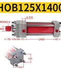 Double-Way Tie Rod Heavy Hydraulic Cylinder For Lifting Applications With HOB125X1400, durable industrial lift cylinder