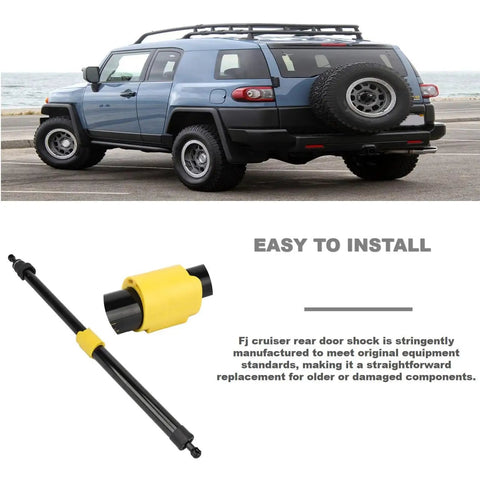 Road Tough Rear Gate Lift Support Strut Oem Replacement Gas Spring Shock Absorber Tailgate Hatch Stay Rod For Toyota Fj Cruiser 2007 To 2014 Models Smooth Swap with yellow and black design.