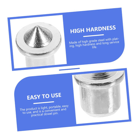 Close-up of Pro Grade Dowel Centering Pins for Woodworking Center Transfer Plugs for Precise Hole Alignment handy marking tool