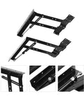 Two Pack Lift Up Table Hinges With Pneumatic Lift Smooth Soft Opening for Lift Top Coffee and Tea Tables in black metal design