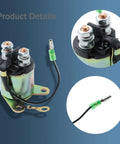 Motor Solenoid Starter Relay For Honda GX160 GX200 Generators and Champion with detailed connectors and mounting bracket
