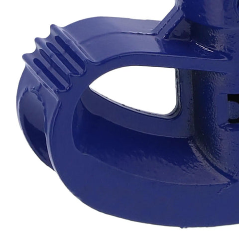 Close-up of Heavy Duty Fan Shaped Pipe Bender handle, made of nodular cast iron, designed for accurate PVC and galvanized tube bending.