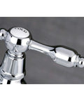 Close-up of Tudor Basin Faucet In Polished Chrome Finish With Leak Free Ceramic Cartridge, Solid Brass Construction handle