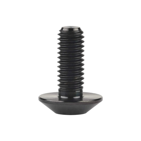 Top Shelf Premium Grade 5 Titanium M5x15mm Button Umbrella Torx Head Bolt Black with a smooth rounded base for heavy duty applications.