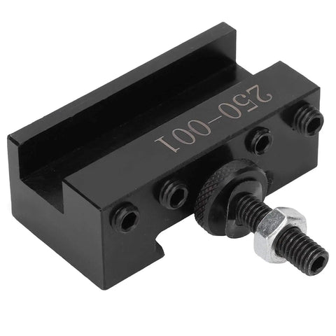 Universal Tool Post 250-001 for Metal Lathe Machining, Compact CNC Fixture for Precise Lathe Ops, High Hardness Treated Parts, Smooth Assembly, Quick Adjustments for Your Daily Shop Tasks black metal lathe tool post