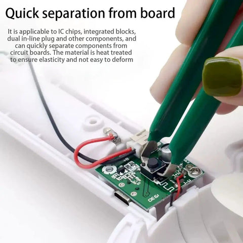 Antistatic Clip Pliers For Circuit Board PLCC IC Chip Puller Extraction And Removal Tool For Arduino in use on PCB