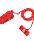 Universal Treadmill Safety Key Magnetic Replacement For Most Treadmills No Sweat Emergency Stop Rectangle Key Quick Stop Accessory For Running Machines Safe Workouts, red ABS plastic with lanyard