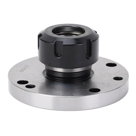 Heavy Duty Carbon Steel Lathe Collet Chuck With 100mm Diameter And 42mm Height For Secure Clamping In Precision CNC Machining Tasks, top view.