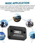 Wireless Hour Meter For Lawn Mowers And Diesel Electric Engines Waterproof Digital Run Time Gauge Rugged Outdoor No Fuss Maintenance DJ103 Easy Install On Site vibration activated hour meter for trucks, boats, motorcycles, and buses