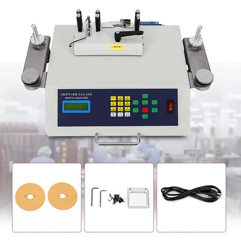 Automatic SMT SMD Parts Counter 25W High Precision Component Counting Machine With LCD Display, Photoelectric Sensor, Zero Error Counting For Efficient PCB Assembly And Pro Grade Parts Tracking. front view