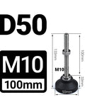 Heavy Duty Universal Adjustable Leveling Feet 4 Pack Built Like A Tank Stabilizer Pads M10 100mm size for cabinets and machinery.