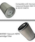 VKHF001 Vacuum HEPA Cartridge Filter Assembly Fits Vacmaster Industrial VK811PH And VK1011SIWTH Replacement Part