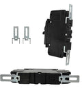 Beefy 15 Amp Miniature Circuit Breaker 1 Pole 120 and 240 Volt DIN Rail or Surface Mount with UL 489 Listed shown with mounting clips.