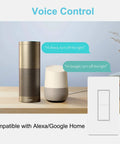 WiFi Smart Double Light Switch 3-Way That Plays Nice With Alexa And Google Home, Remote Control With Timing Function image