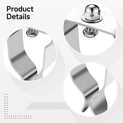 Heavy Duty Window Well Cover Spring Clamps Kit Features Rust Resistant Stainless Steel Clips And Galvanized Wrench For A Super Secure Basement Waterproof Installation That Slaps In Adverse Weather Conditions Like No Other, stainless clamp detail