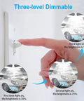 Demonstrating dimmable feature of 4 Pack LED Garage Lights 60W 6000LM Deformable Ceiling Fixtures E26 Dimmable 6500K Daylight
