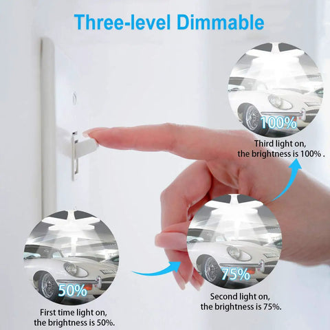 Demonstrating dimmable feature of 4 Pack LED Garage Lights 60W 6000LM Deformable Ceiling Fixtures E26 Dimmable 6500K Daylight